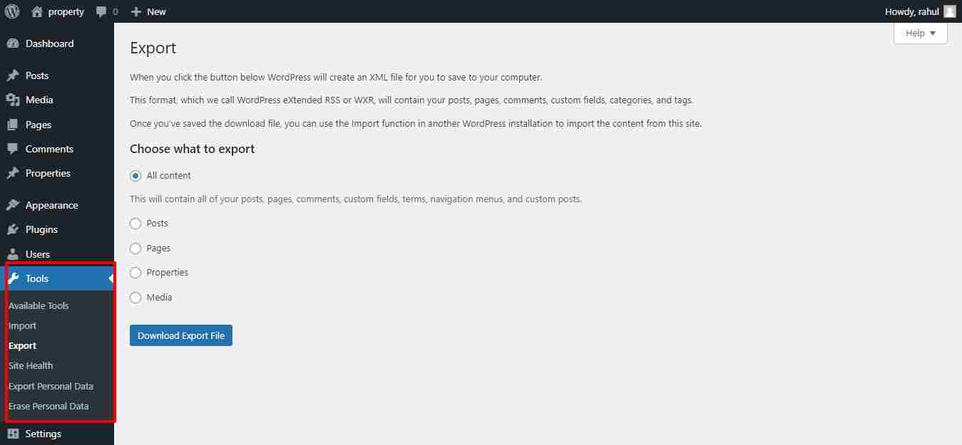 WordPress admin panel introduction in Hindi