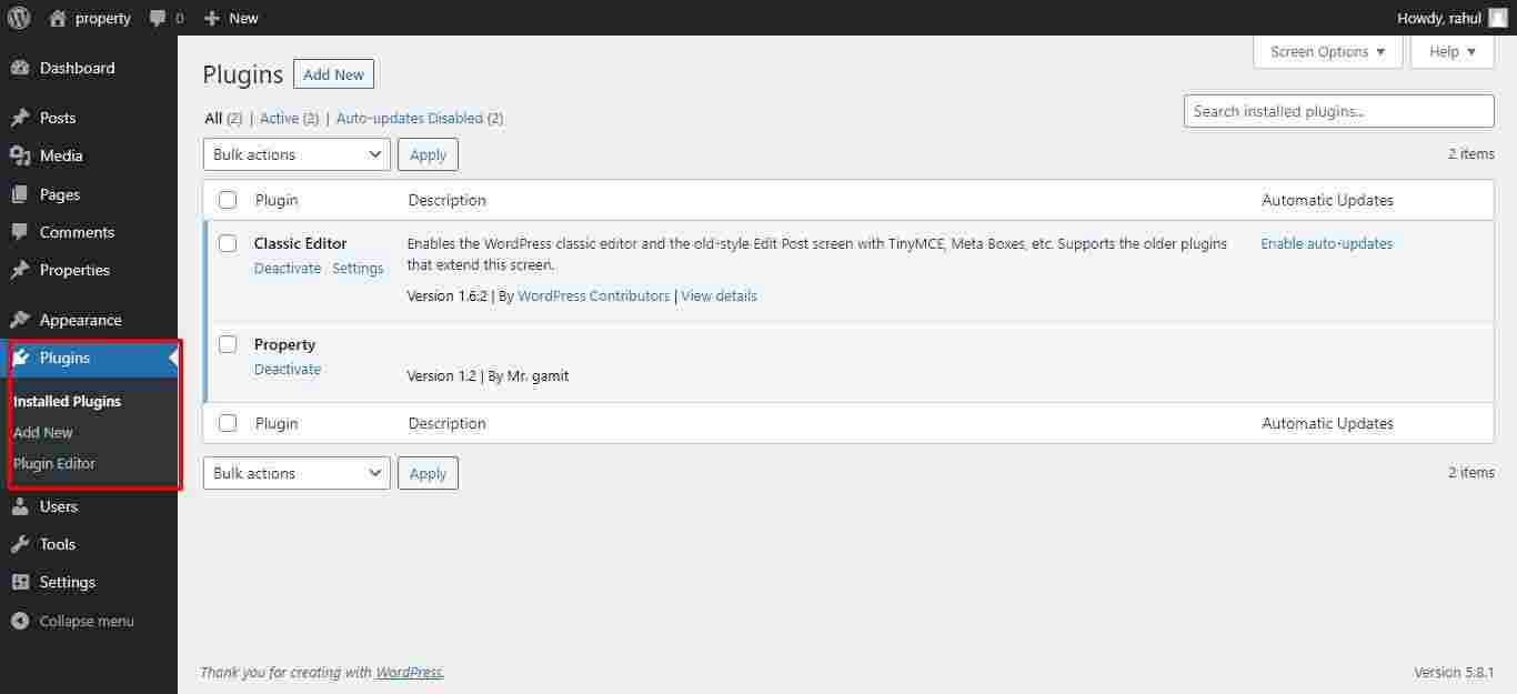 WordPress admin panel introduction in Hindi